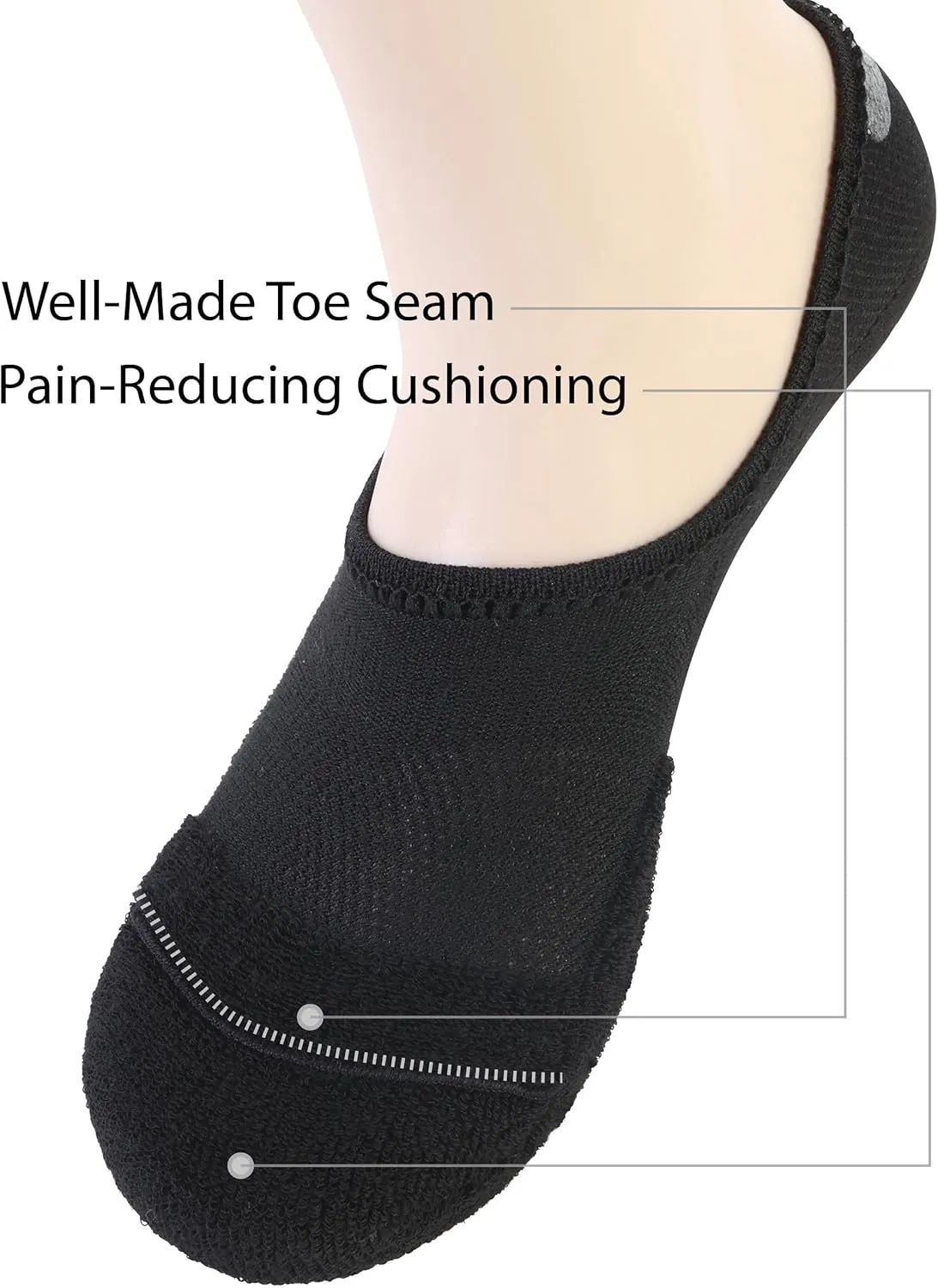Pro Mountain No Show Socks For Men Cotton Cushion Footies Liner M L XL