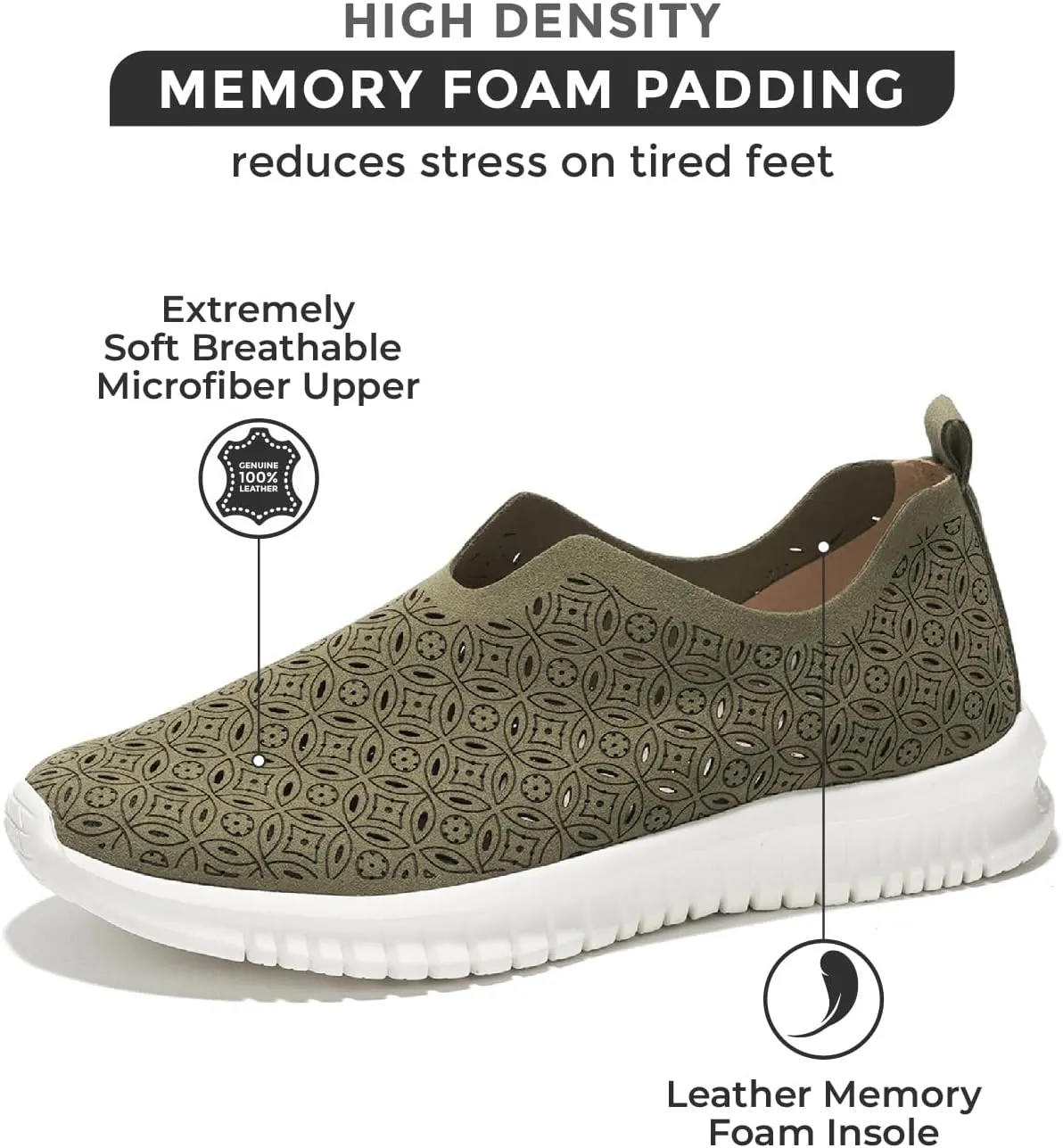 Project Cloud Platform Sneakers for Women Footwear - Memory Foam Comfortable Loafers for Women Shoes - Lightweight and Non-Slip Shoes Slip on Sneakers (Orchid)