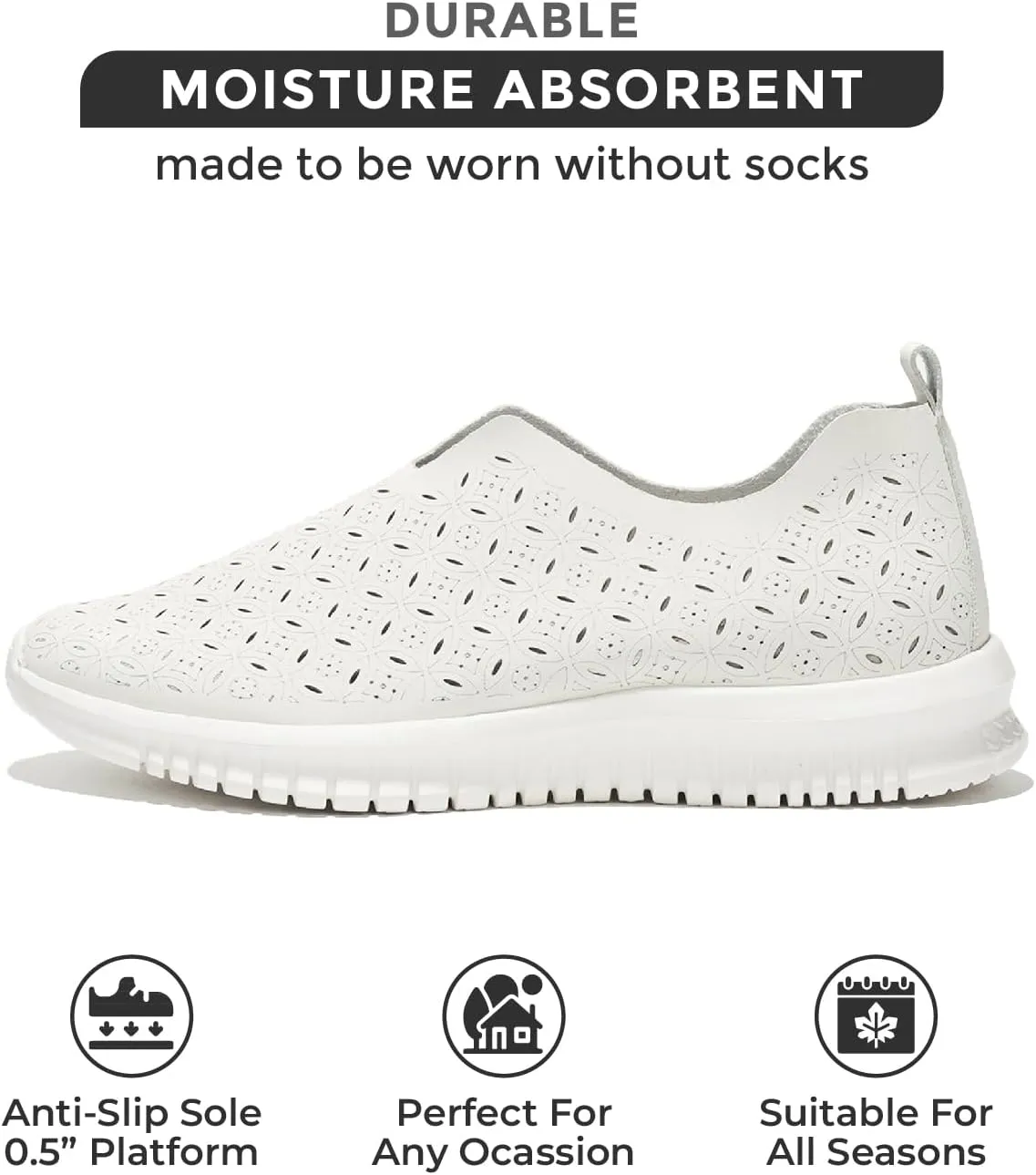 Project Cloud Platform Sneakers for Women Footwear - Memory Foam Comfortable Loafers for Women Shoes - Lightweight and Non-Slip Shoes Slip on Sneakers (Orchid)
