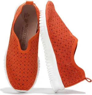 Project Cloud Platform Sneakers for Women Footwear - Memory Foam Comfortable Loafers for Women Shoes - Lightweight and Non-Slip Shoes Slip on Sneakers (Orchid)