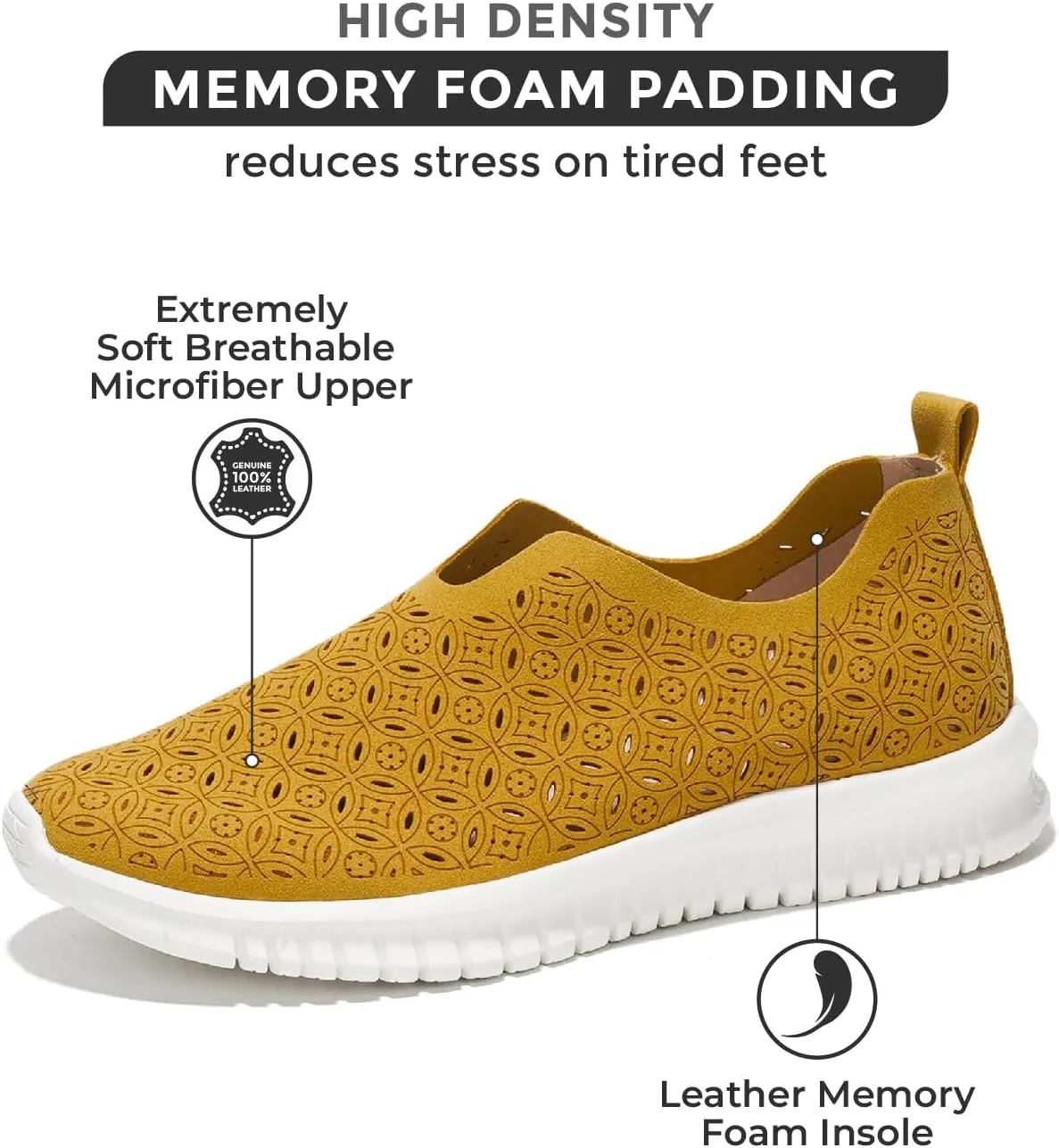 Project Cloud Platform Sneakers for Women Footwear - Memory Foam Comfortable Loafers for Women Shoes - Lightweight and Non-Slip Shoes Slip on Sneakers (Orchid)