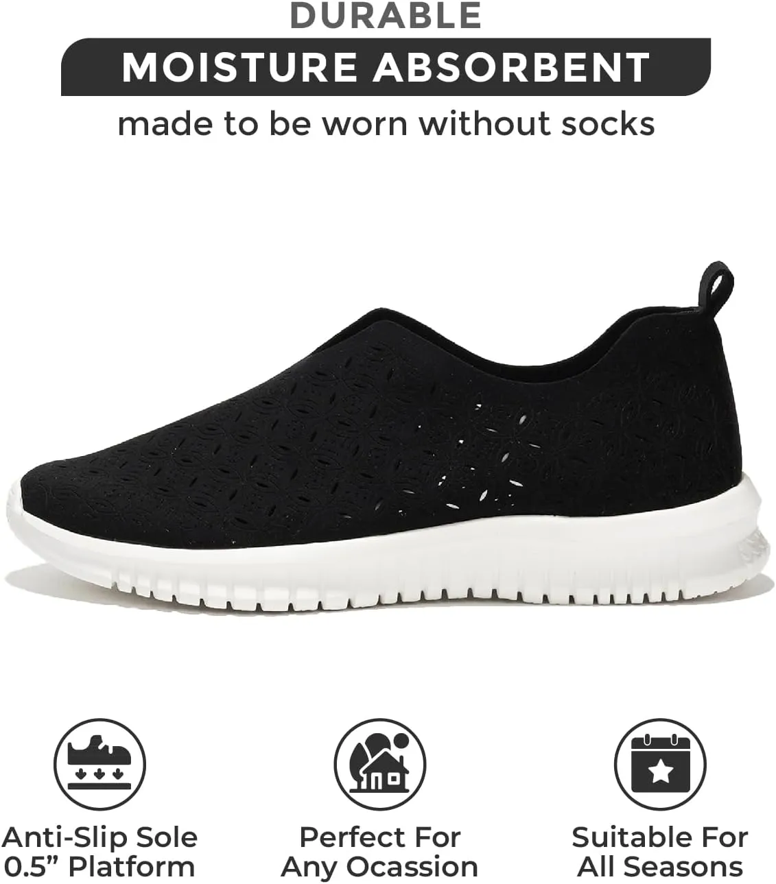 Project Cloud Platform Sneakers for Women Footwear - Memory Foam Comfortable Loafers for Women Shoes - Lightweight and Non-Slip Shoes Slip on Sneakers (Orchid)