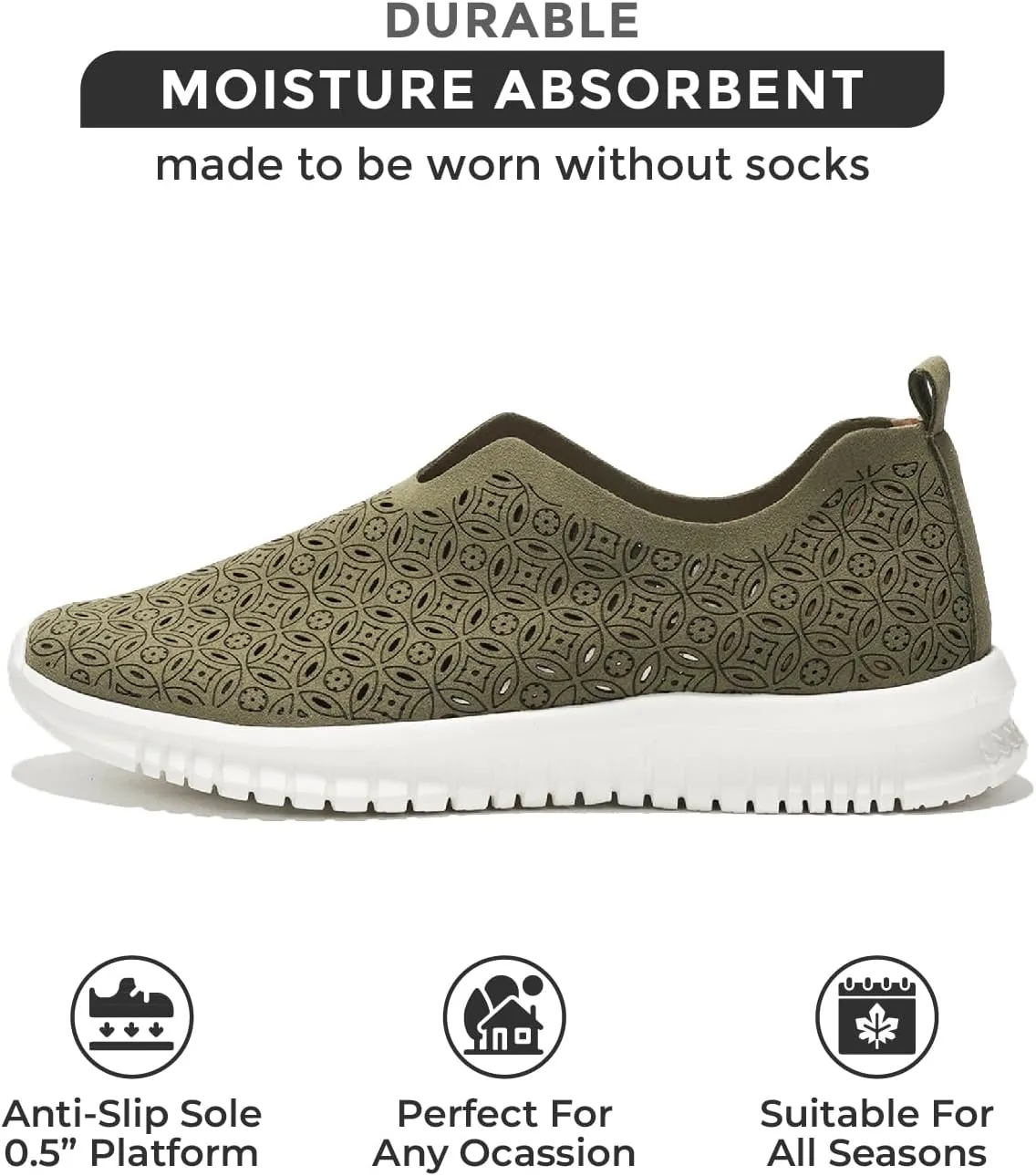 Project Cloud Platform Sneakers for Women Footwear - Memory Foam Comfortable Loafers for Women Shoes - Lightweight and Non-Slip Shoes Slip on Sneakers (Orchid)