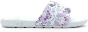 PUMA Kids Girls Cool Cat 2.0 First Frost Slide Casual Sandals Casual - Blue, Purple, White - Size 5 M