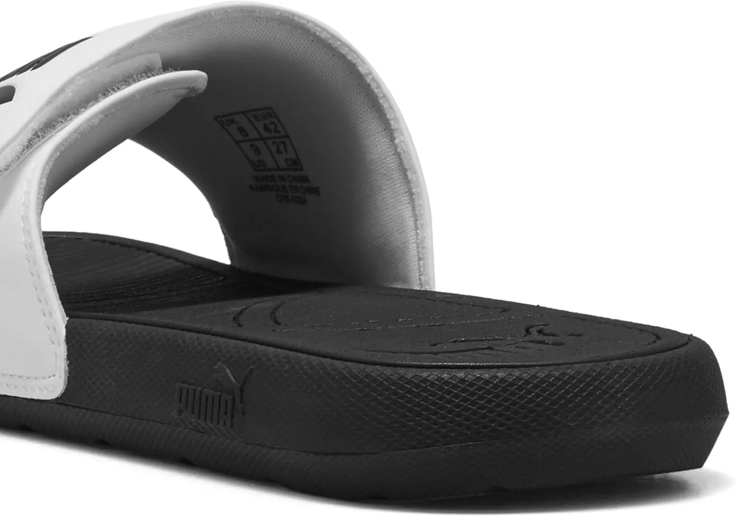 PUMA Men's Cat 2.0 Hook and Loop Slide Sandals, Cool Dark Gray-Black, 9