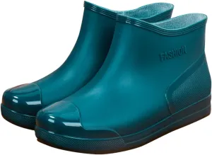 Rain Boots Women Wide Calf Comfortable Rain Boots Men Women Short Rubber Boots Anti Slip Lightweight Water Shoes