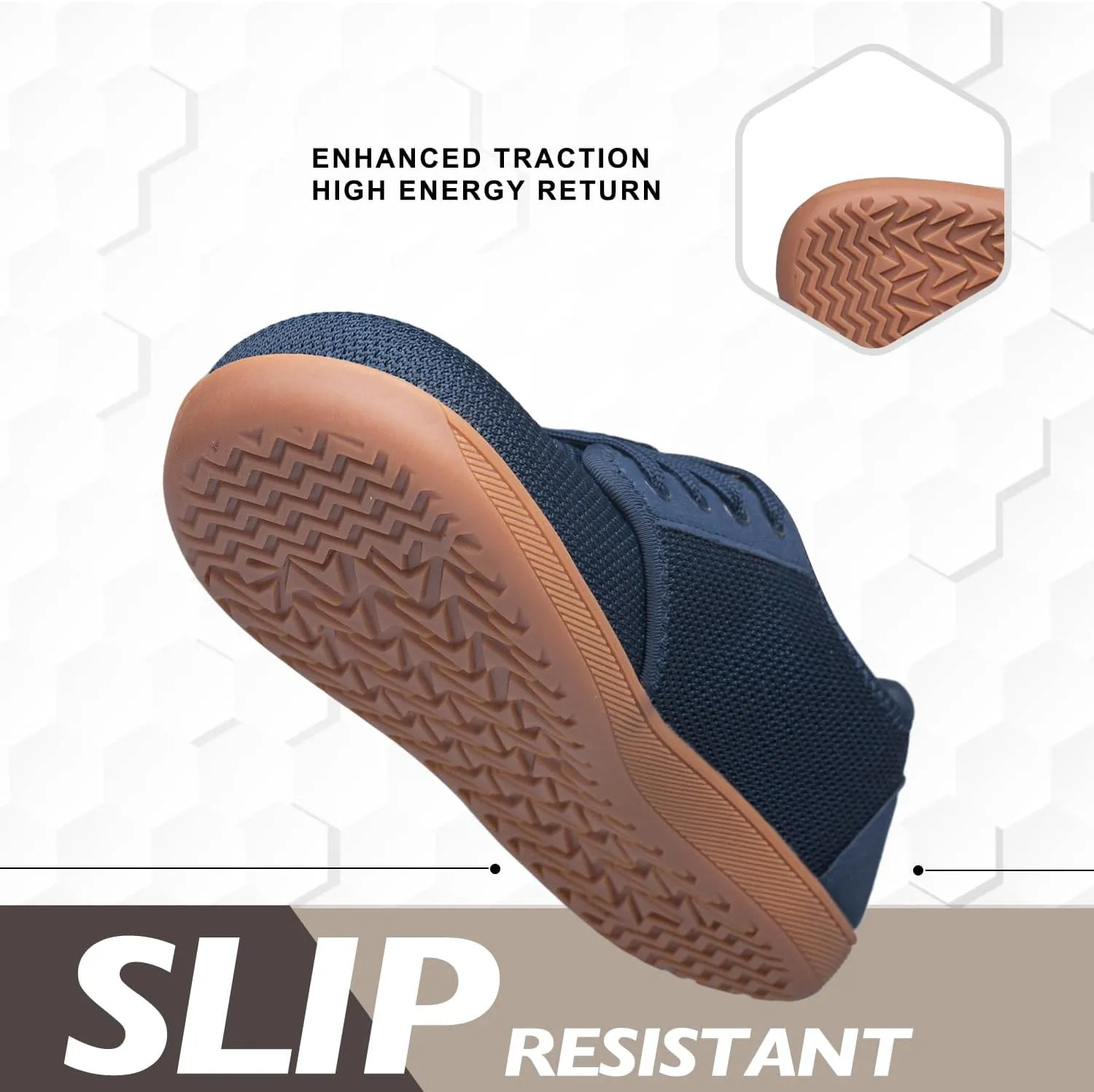 Raoendis Mens Walking Shoes Wide Toe Box Barefoot Shoes Minimalist Zero Drop Shoes Breathable Fashion Sneakers