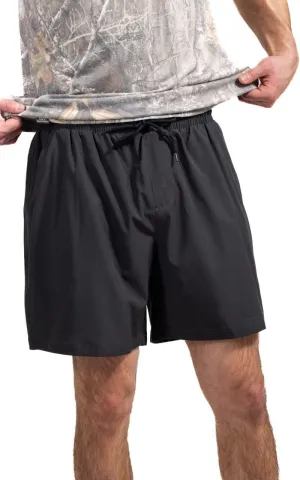 Realtree Men's Camo Lined Shorts Quick Dry Shorts with Zipper Pockets for Running, Fishing and Hiking