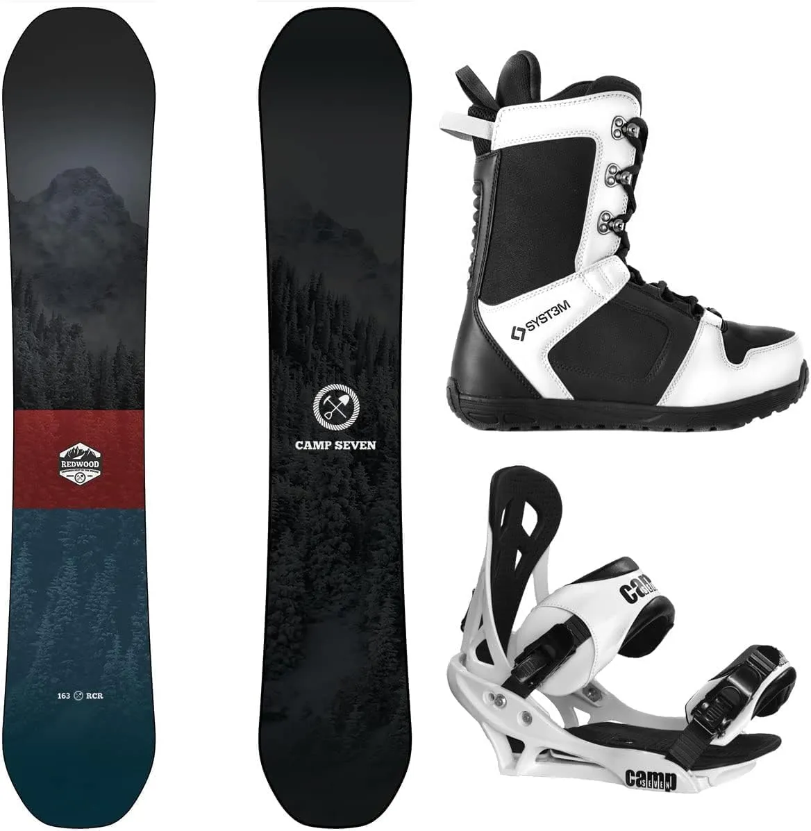 Redwood and Summit Men's Complete Snowboard Package