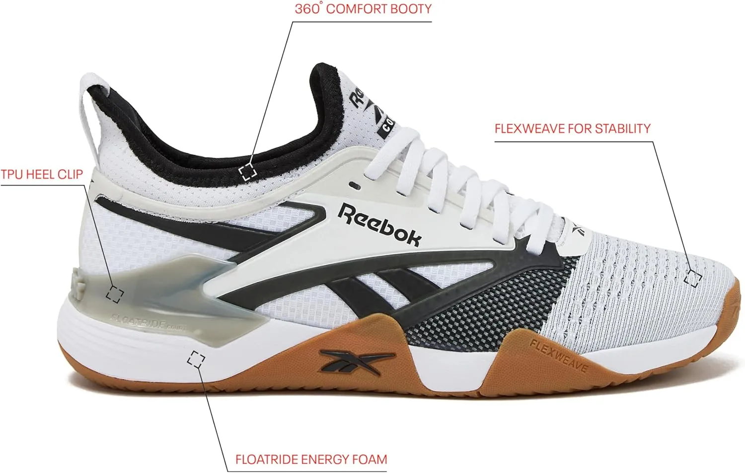 Reebok Unisex-Adult Nano Court Sport Pickleball Or Tennis Shoes for Men Sneaker