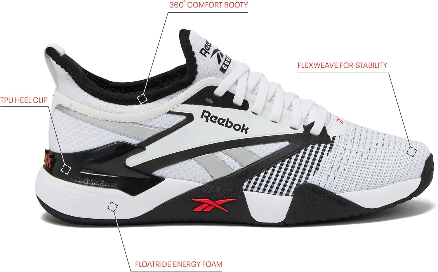 Reebok Unisex-Adult Nano Court Sport Pickleball Or Tennis Shoes for Men Sneaker