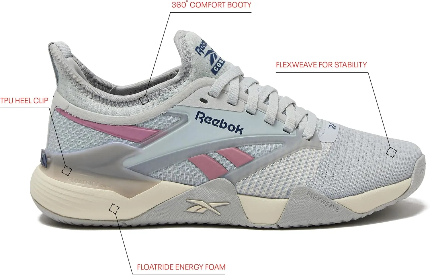 Reebok Women's Nano Court Womens Tennis Shoes, Pickleball Shoes for Women