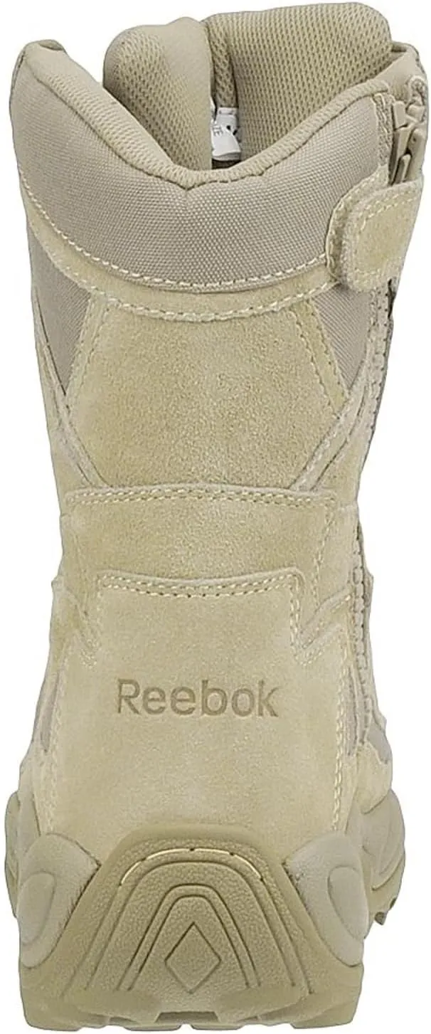 Reebok Work Men's Rapid Response RB Safety Toe 8" Stealth Boot with Side Zipper Military & Tactical
