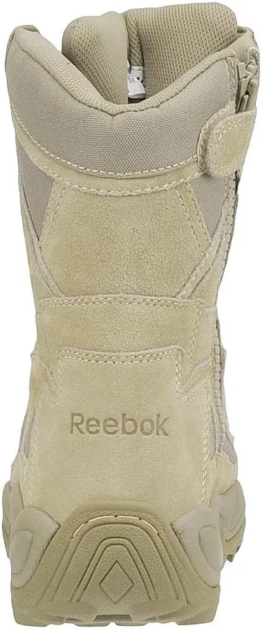 Reebok Work Men's Rapid Response RB Safety Toe 8" Stealth Boot with Side Zipper Military & Tactical