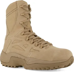 Reebok Work Men's Rapid Response RB Safety Toe 8" Stealth Boot with Side Zipper Military & Tactical