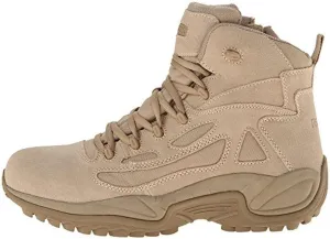 Reebok Work Men's Rapid Response RB Safety Toe 8" Stealth Boot with Side Zipper Military & Tactical
