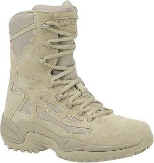 Reebok Work Men's Rapid Response RB Safety Toe 8" Stealth Boot with Side Zipper Military & Tactical