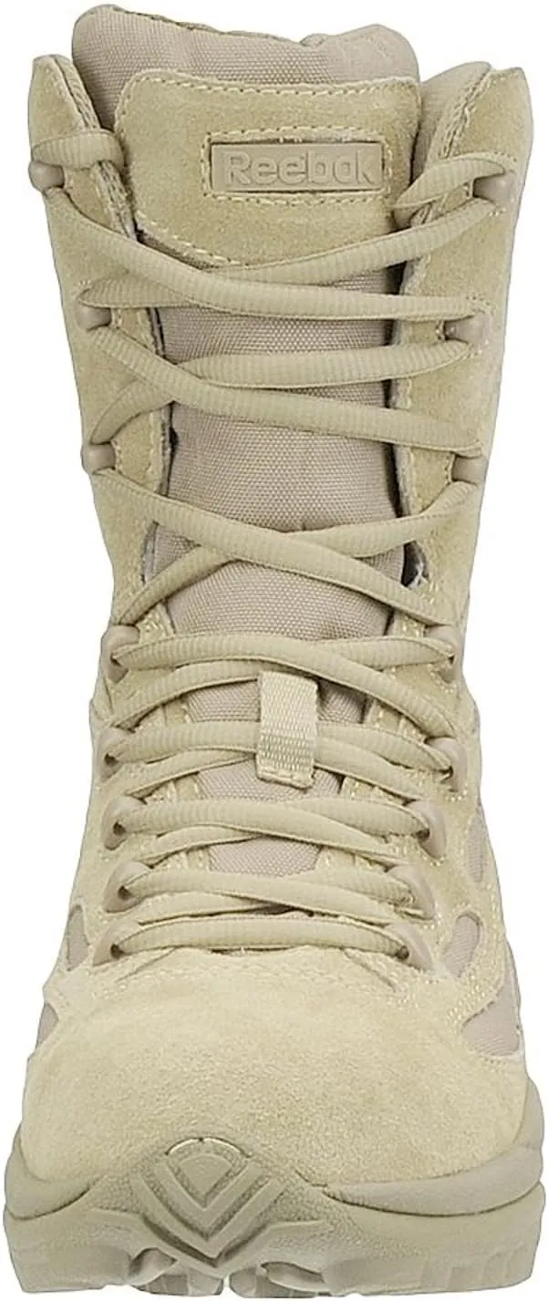 Reebok Work Men's Rapid Response RB Safety Toe 8" Stealth Boot with Side Zipper Military & Tactical