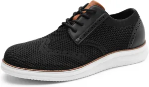 Rihero Men's Fashion Dress Sneakers Business Oxfords Comfortable Casual Walking Shoes Lightweight Mesh Breathable Tennis Shoes