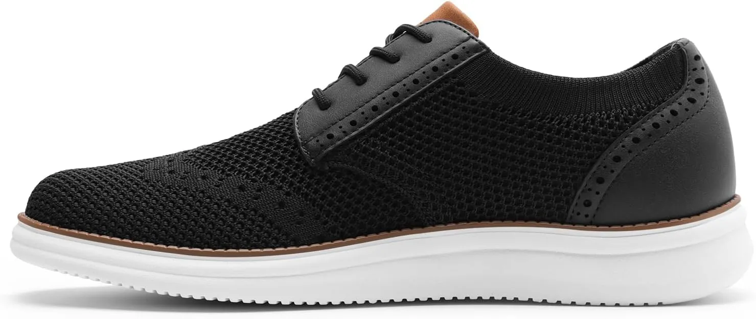 Rihero Men's Fashion Dress Sneakers Business Oxfords Comfortable Casual Walking Shoes Lightweight Mesh Breathable Tennis Shoes