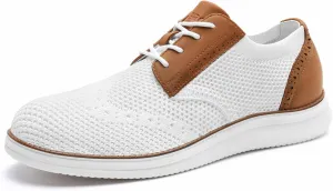 Rihero Men's Fashion Dress Sneakers Business Oxfords Comfortable Casual Walking Shoes Lightweight Mesh Breathable Tennis Shoes