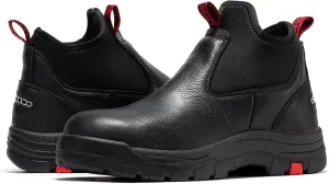 ROCKROOSTER Lanley Composite Toe 6" Black Waterproof Chelsea Work Boots for Men, ASTM Standard Safety Slip-On Boots CP323