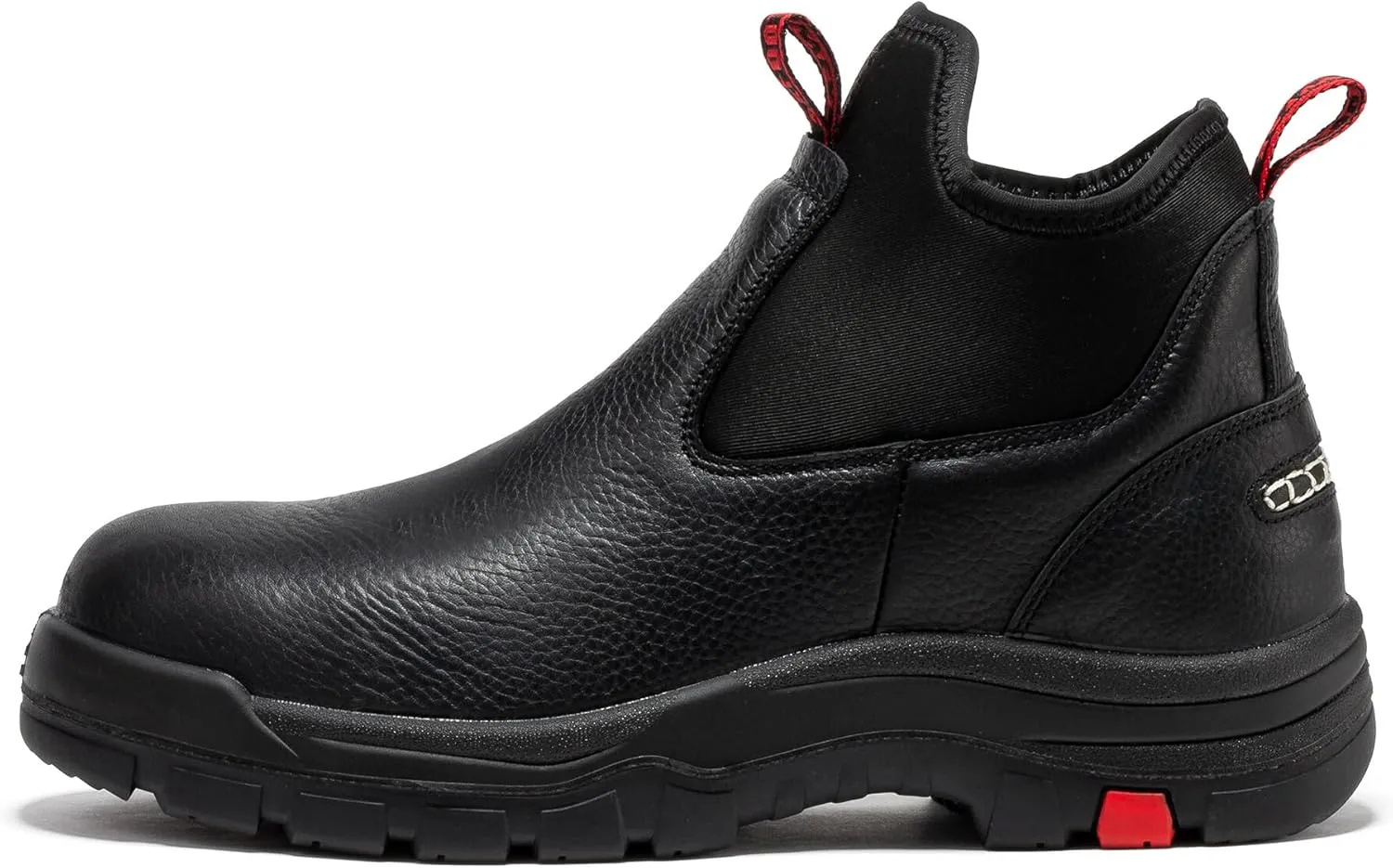 ROCKROOSTER Lanley Composite Toe 6" Black Waterproof Chelsea Work Boots for Men, ASTM Standard Safety Slip-On Boots CP323