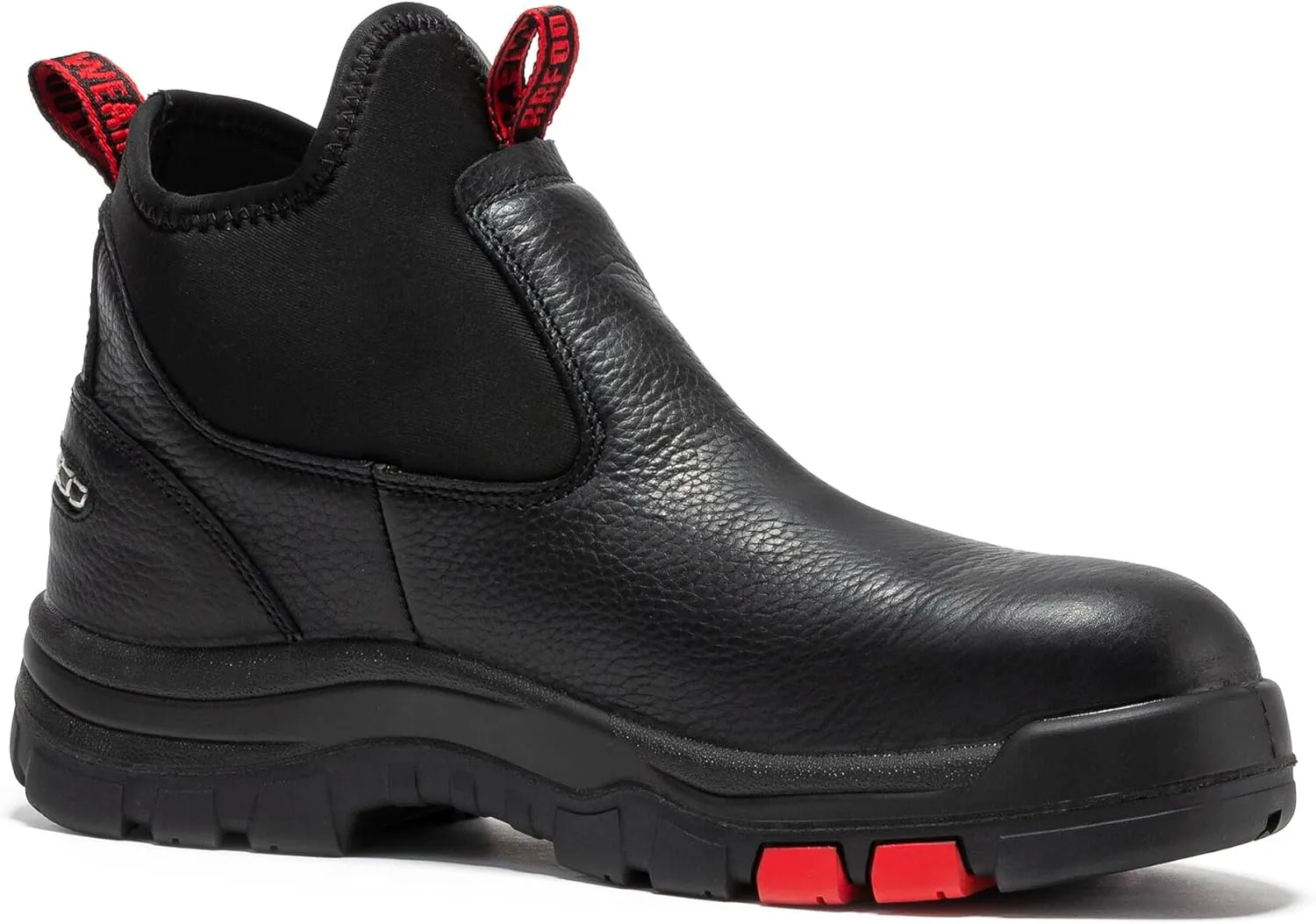 ROCKROOSTER Lanley Composite Toe 6" Black Waterproof Chelsea Work Boots for Men, ASTM Standard Safety Slip-On Boots CP323