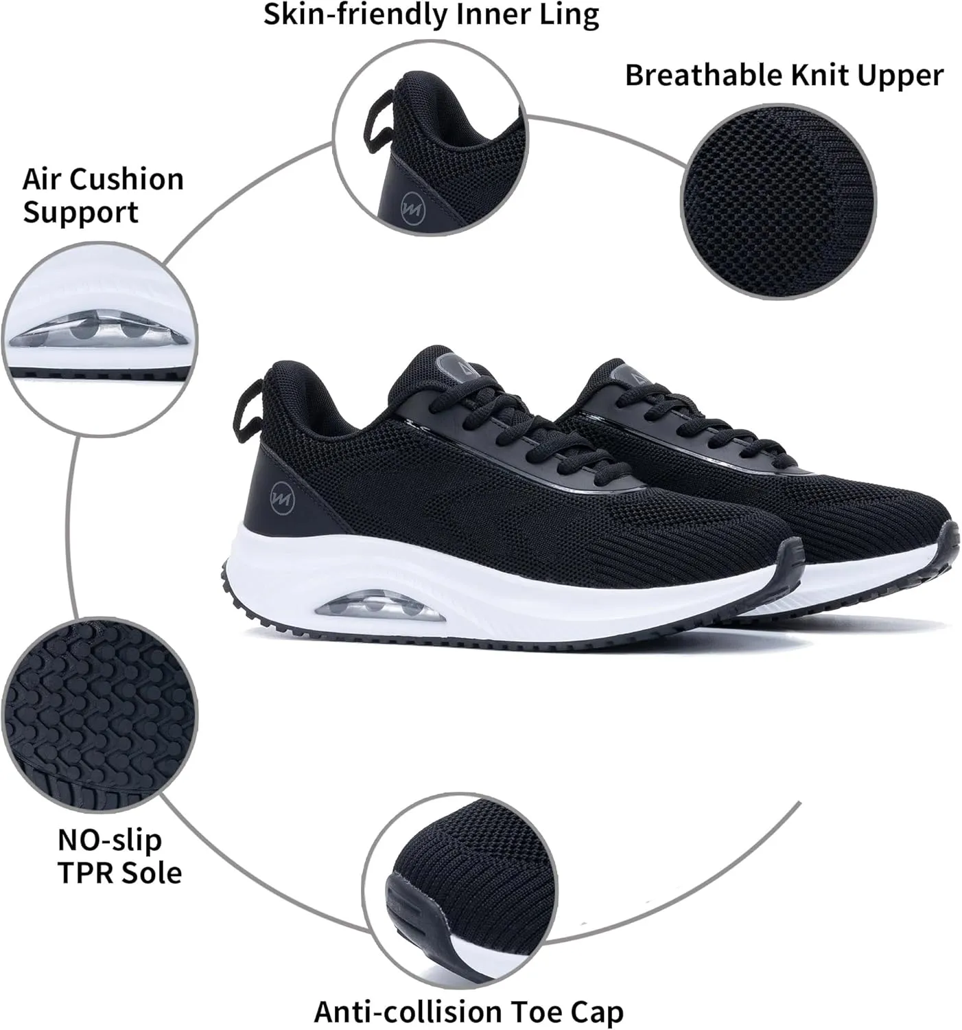 RomenSi Womens Arch Support Walking Shoes Orthotic Fashion Sneakers Tennis Shoes for Plantar Fasciitis Pain Relief US 5.5-11