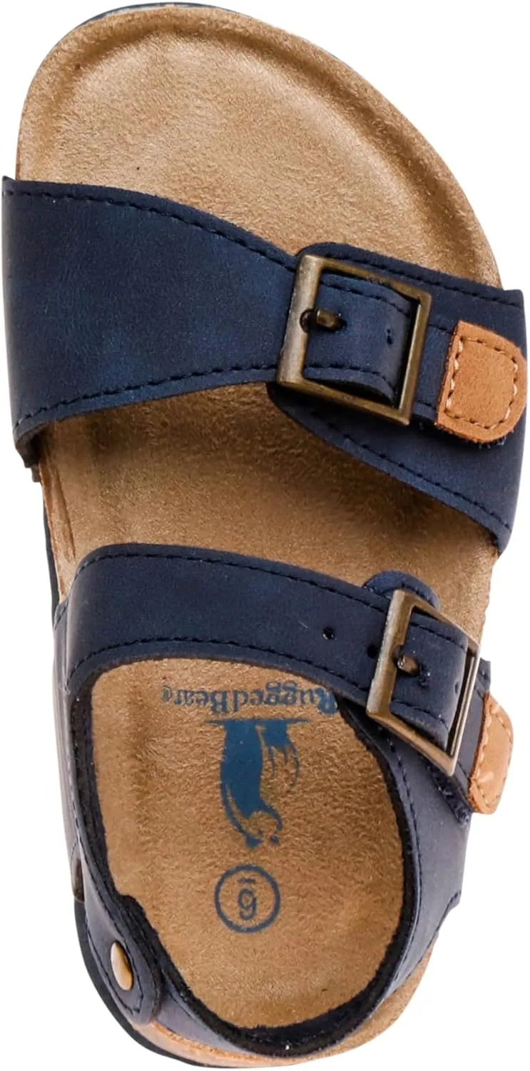 Rugged Bear Boys Summer Casual Adjustable Strap Cork Sandals