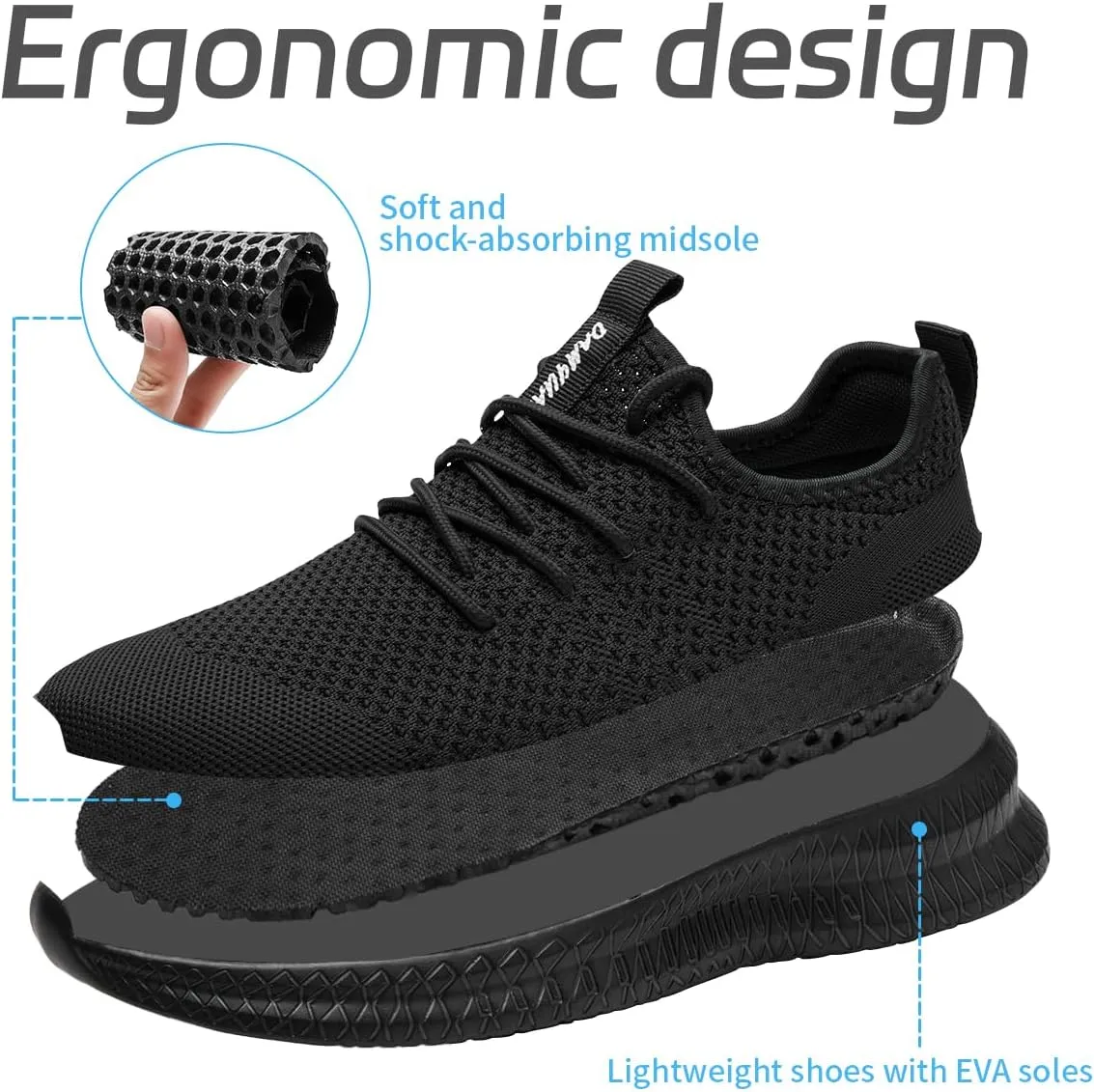 Running Shoes for Men Casual Slip On Tennis Walking Gym Workout Shoes Lightweight Breathable Non Slip Hiking Sport Athletic Fashion Sneakers