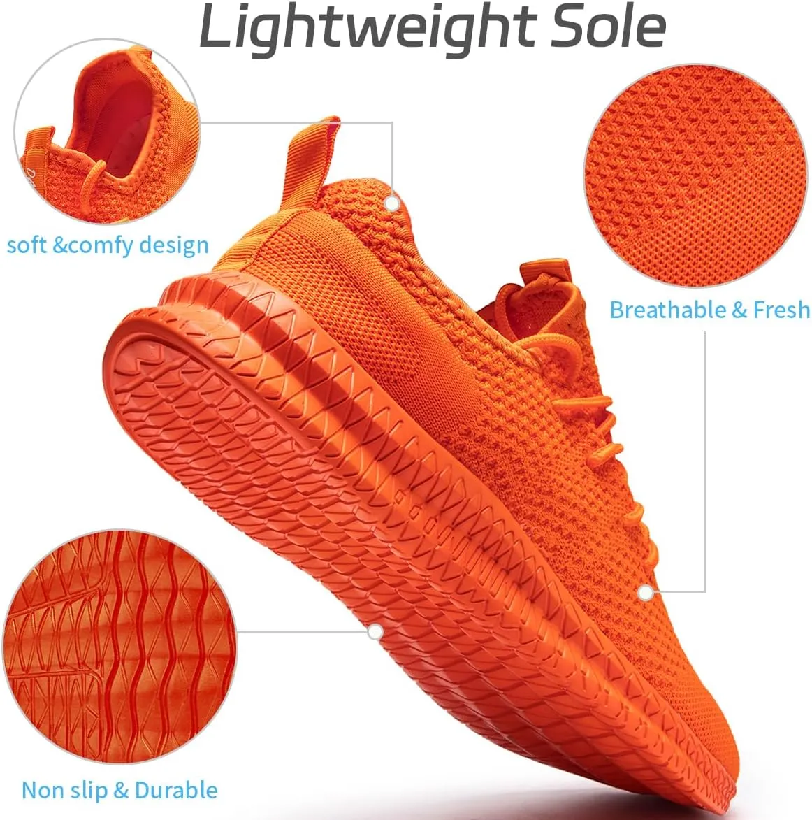Running Shoes for Men Casual Slip On Tennis Walking Gym Workout Shoes Lightweight Breathable Non Slip Hiking Sport Athletic Fashion Sneakers