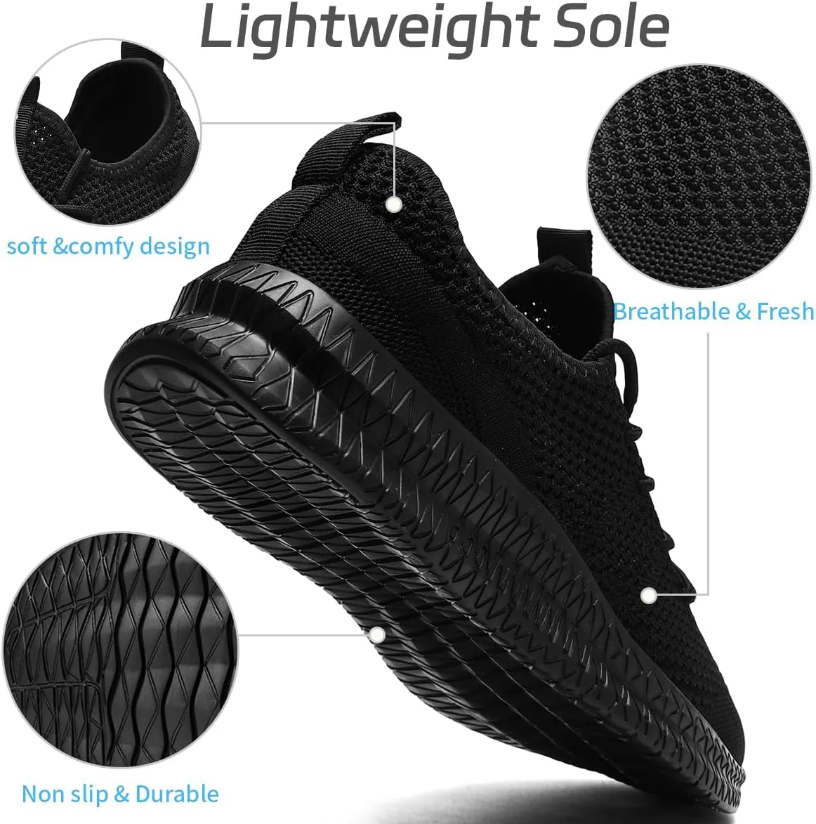Running Shoes for Men Casual Slip On Tennis Walking Gym Workout Shoes Lightweight Breathable Non Slip Hiking Sport Athletic Fashion Sneakers
