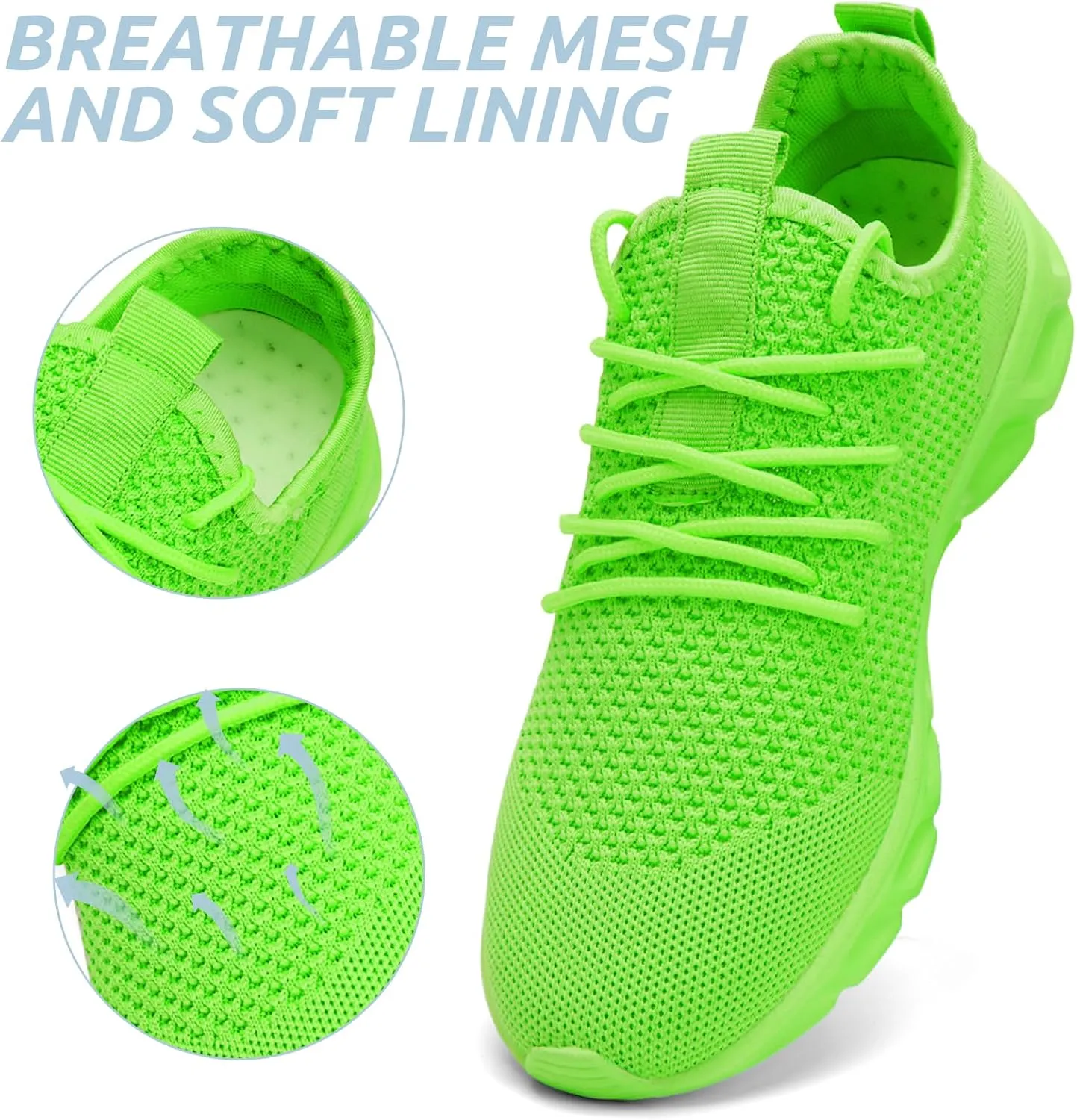 Running Womens Shoes Fashion Walking Sports Gym Tennis Breathable Slip on Ladies Non Slip Lightweight Jogging Sneakers
