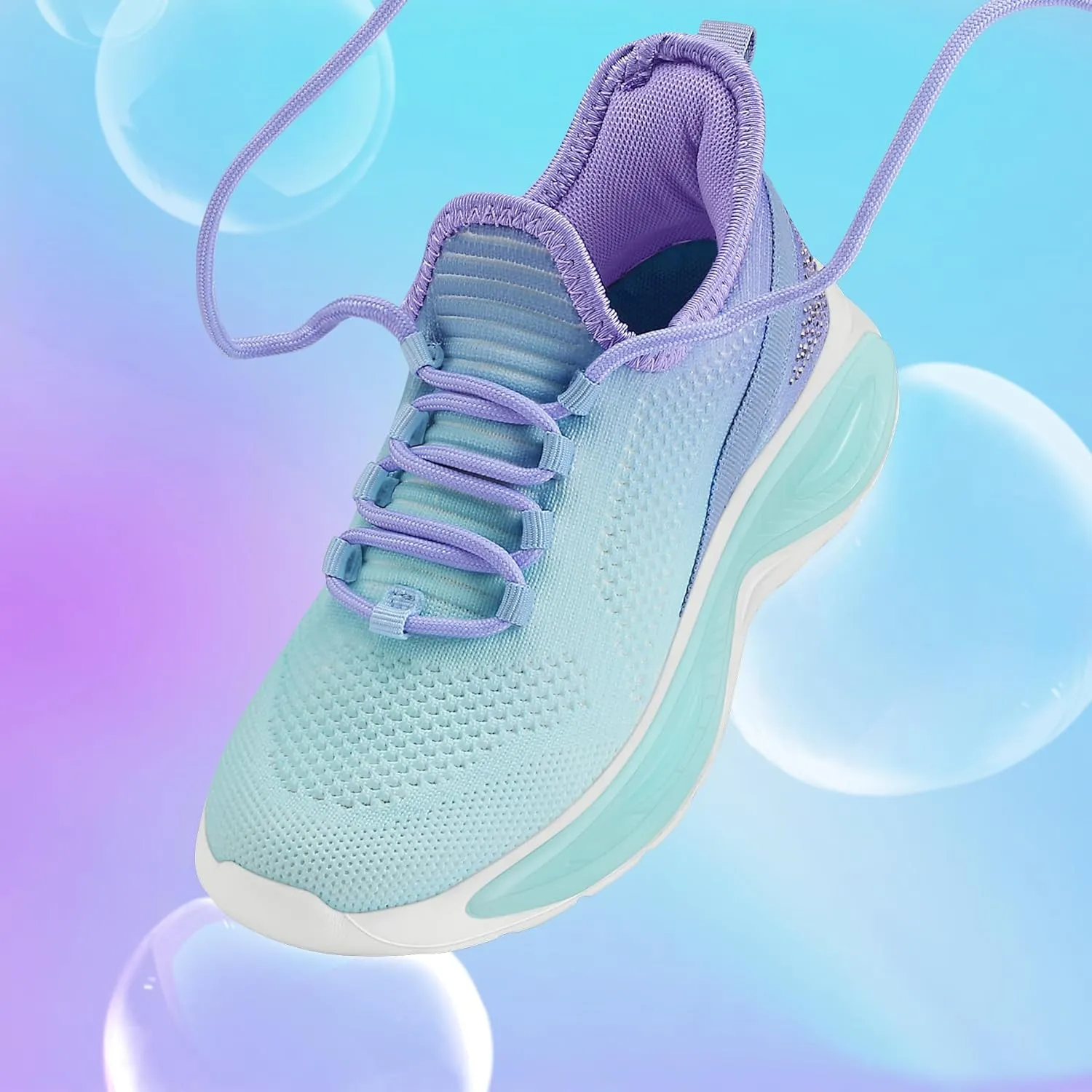 RUNSIDE Girls Lightweight Sneakers Kids Lace-up Tennis Running Shoes, Breathable Walking Shoes for Toddler/Little Kid/Big Kid