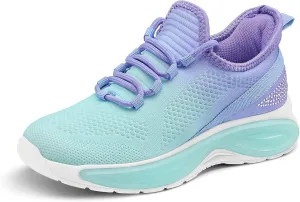 RUNSIDE Girls Lightweight Sneakers Kids Lace-up Tennis Running Shoes, Breathable Walking Shoes for Toddler/Little Kid/Big Kid