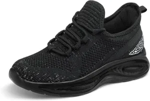 RUNSIDE Girls Lightweight Sneakers Kids Lace-up Tennis Running Shoes, Breathable Walking Shoes for Toddler/Little Kid/Big Kid