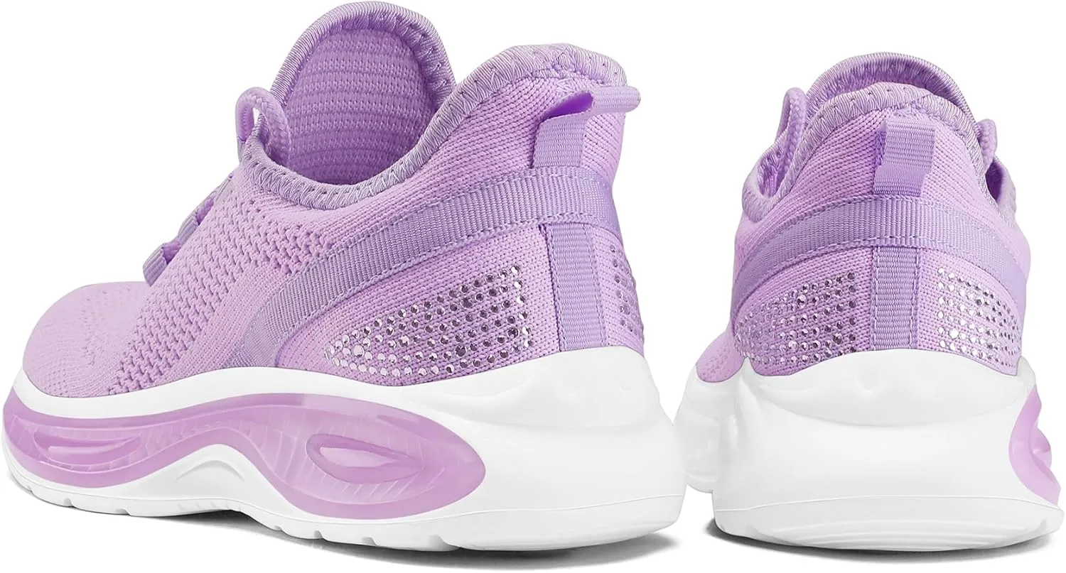 RUNSIDE Girls Lightweight Sneakers Kids Lace-up Tennis Running Shoes, Breathable Walking Shoes for Toddler/Little Kid/Big Kid