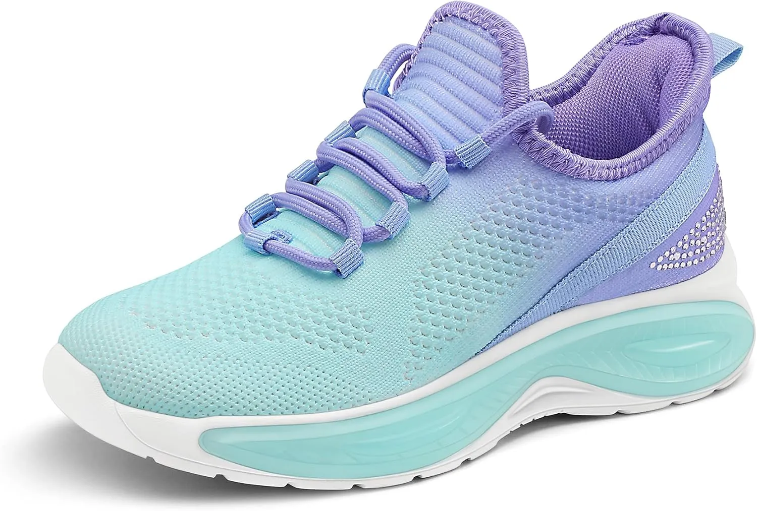 RUNSIDE Girls Lightweight Sneakers Kids Lace-up Tennis Running Shoes, Breathable Walking Shoes for Toddler/Little Kid/Big Kid