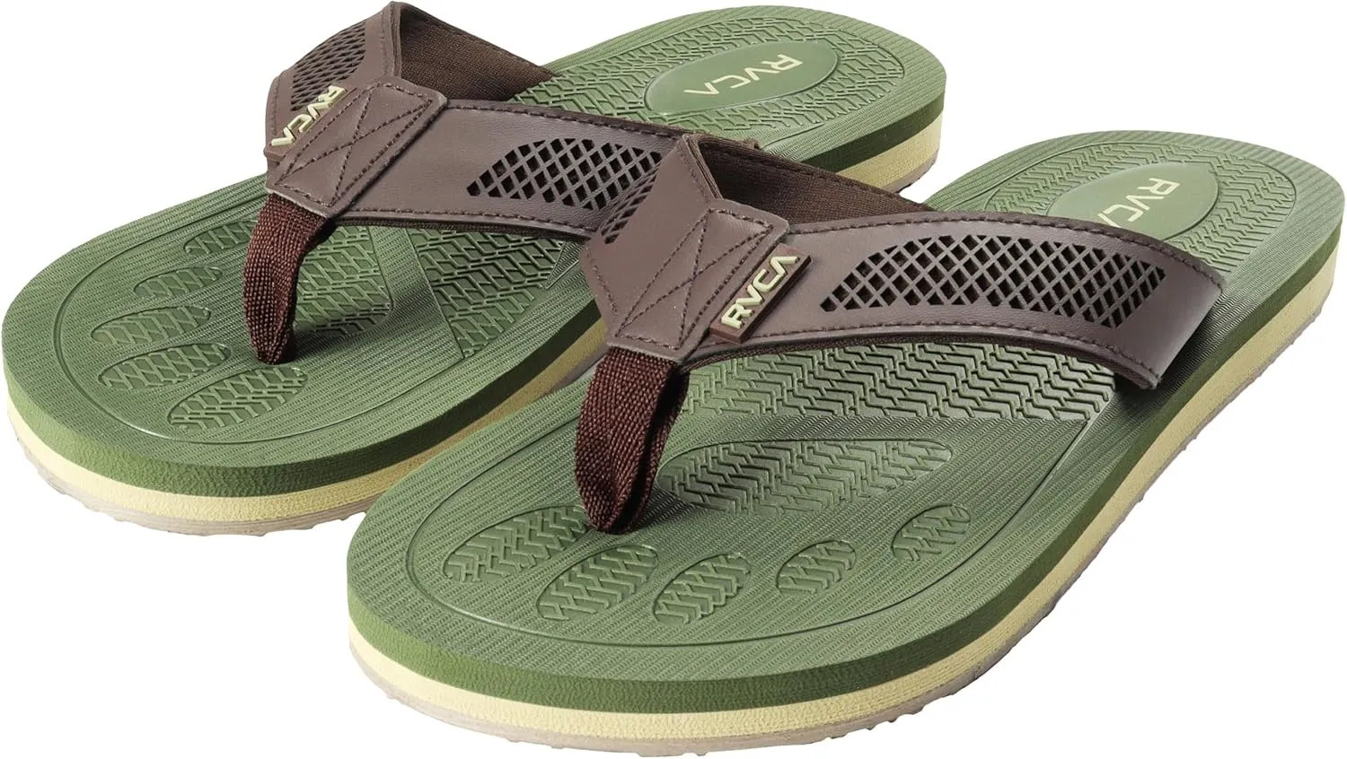 RVCA Perforated T-Bar Sandals - Breathable, Cushioned, and Durable Footwear