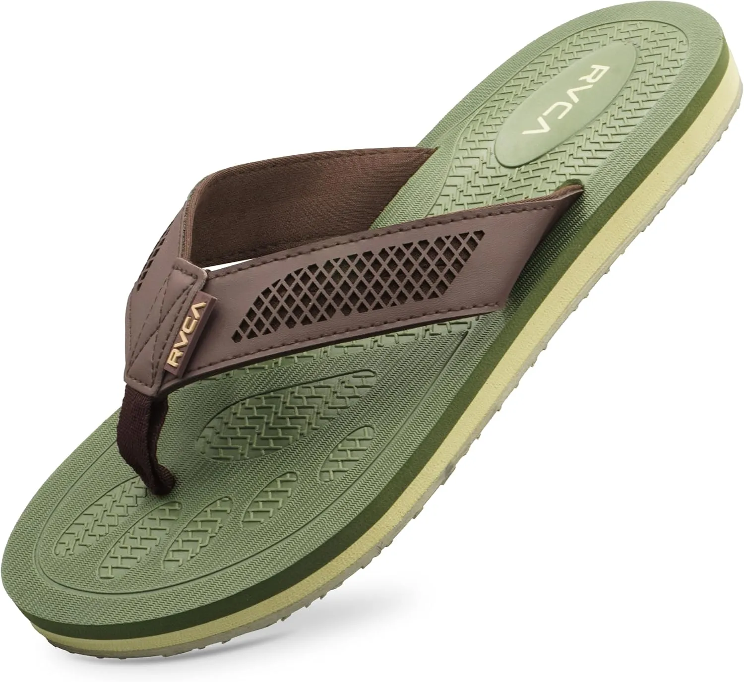 RVCA Perforated T-Bar Sandals - Breathable, Cushioned, and Durable Footwear