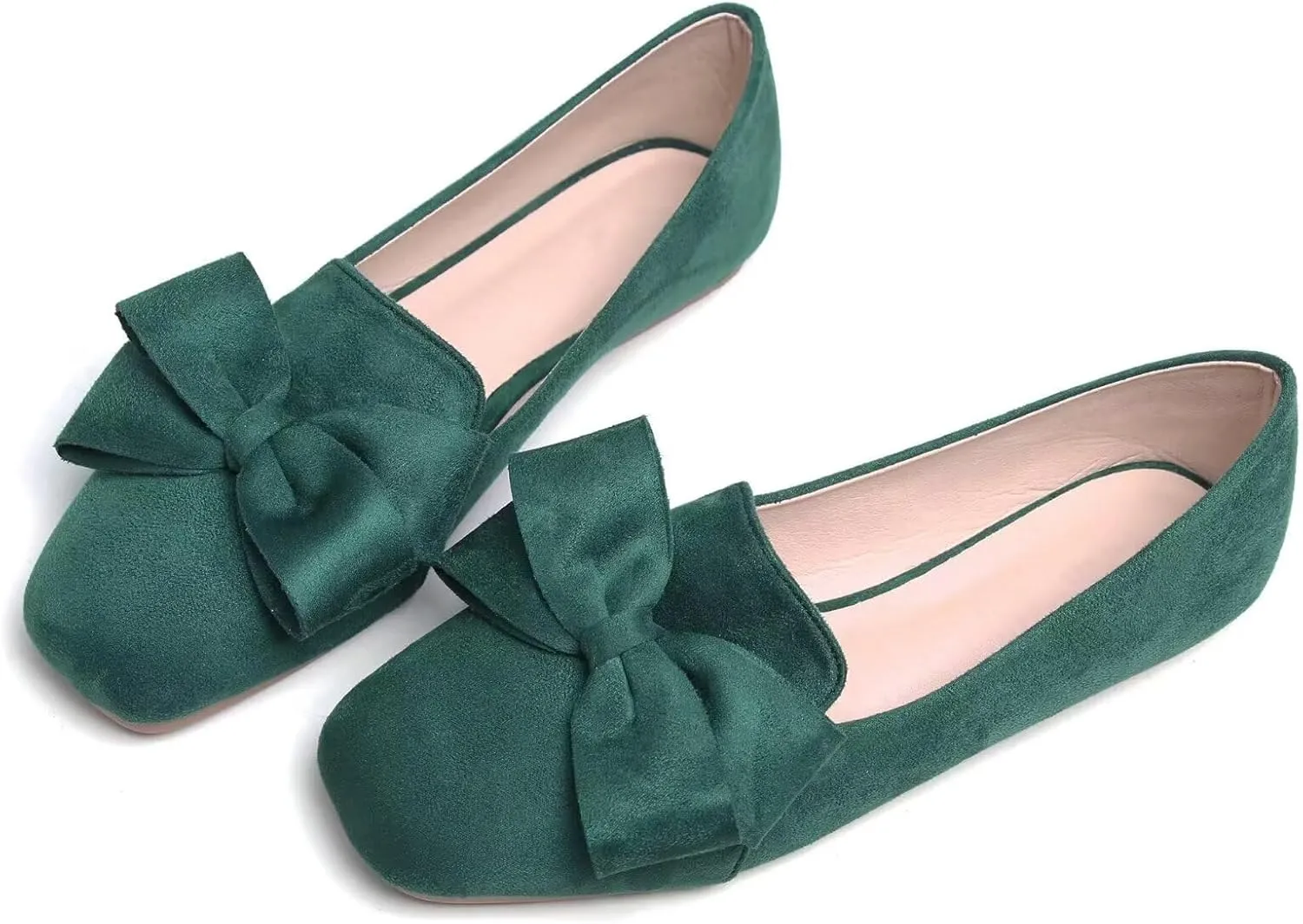 SAILING LU Womens Bowknot Pointed Toe Shoes Comfortable Ballet Flats Slip on Loafers Dressy Flats for Party