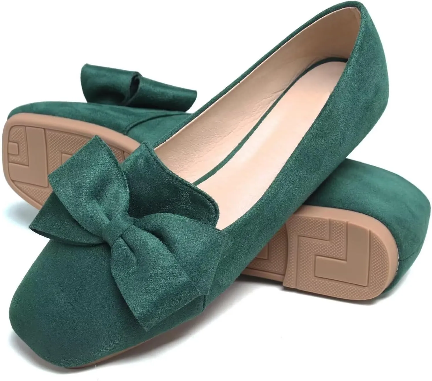 SAILING LU Womens Bowknot Pointed Toe Shoes Comfortable Ballet Flats Slip on Loafers Dressy Flats for Party
