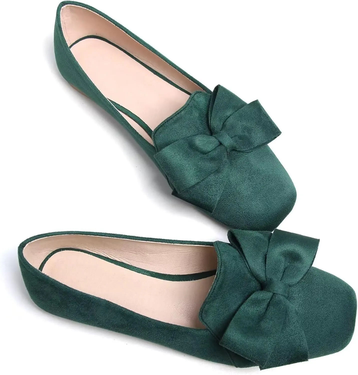 SAILING LU Womens Bowknot Pointed Toe Shoes Comfortable Ballet Flats Slip on Loafers Dressy Flats for Party