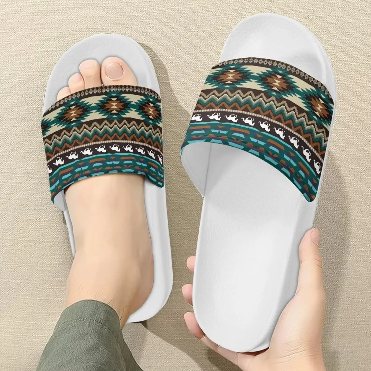 Sandals Slides for Men Cool Summer Slippers Casual Beach Slides Non Slip Bathroom Slippers