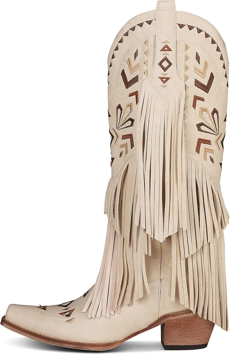 SaraIris Women's Cowgirl Boots Knee High Fringe Boots