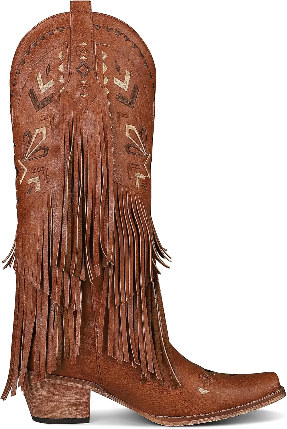 SaraIris Women's Cowgirl Boots Knee High Fringe Boots