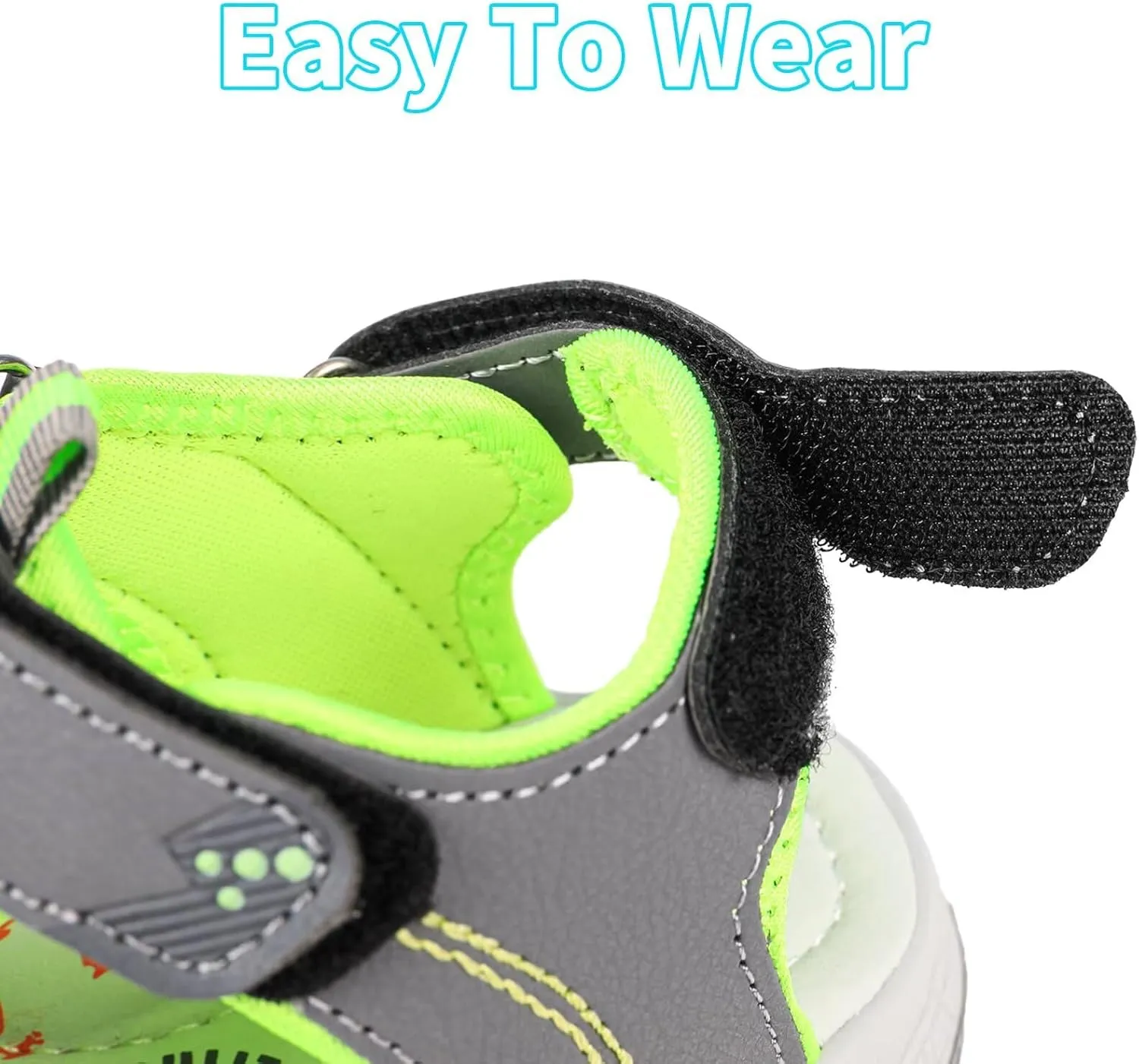seannel Kids Athletic Sandals Boys and Girls Outdoor Hiking Sports Closed-Toe Sandal Pool Beach Shoes Summer Water shoes