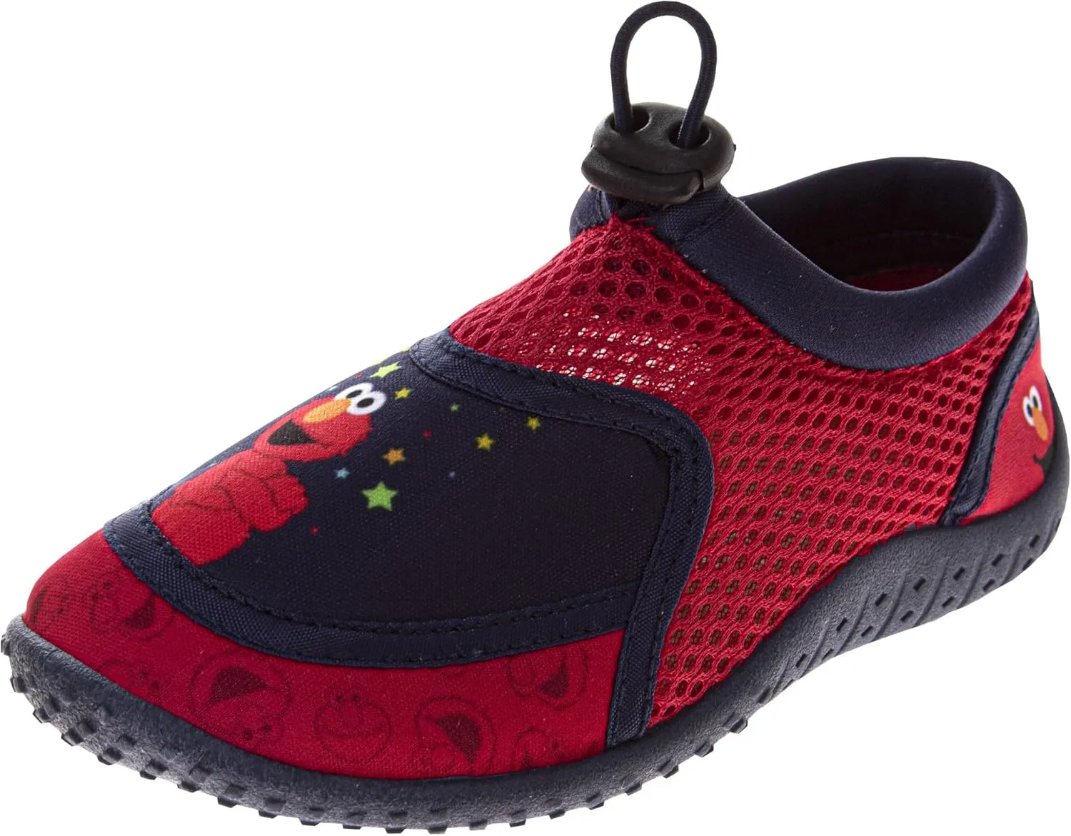 Sesame Street Water Shoes for Kids - Sandals Waterproof Bungee Drawstring Closure Quickdry Slipon Aqua Socks (Sizes: 3-4 Infant / 5-10 Toddler / 11-12 Little Kid)