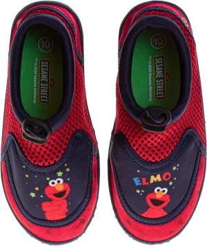 Sesame Street Water Shoes for Kids - Sandals Waterproof Bungee Drawstring Closure Quickdry Slipon Aqua Socks (Sizes: 3-4 Infant / 5-10 Toddler / 11-12 Little Kid)